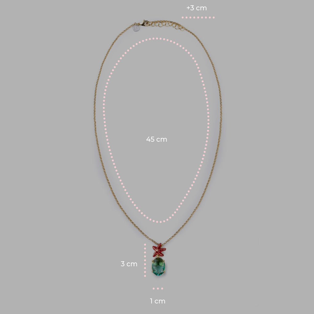 Collana donna Isola Bella Stella Marina Gemma in lega placcata oro e cristallo 60000238