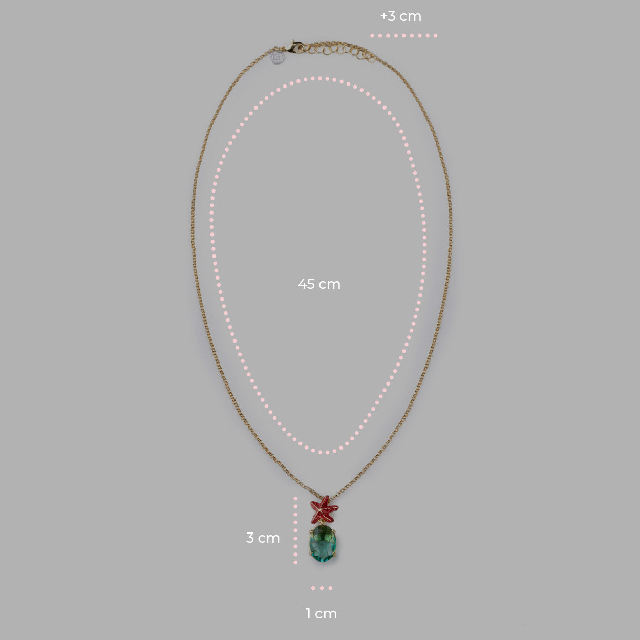 Collana donna Isola Bella Stella Marina Gemma in lega placcata oro e cristallo 60000238