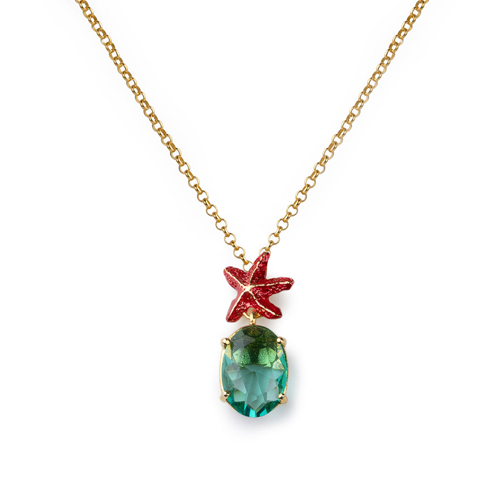 Collana donna Isola Bella Stella Marina Gemma in lega placcata oro e cristallo 60000238