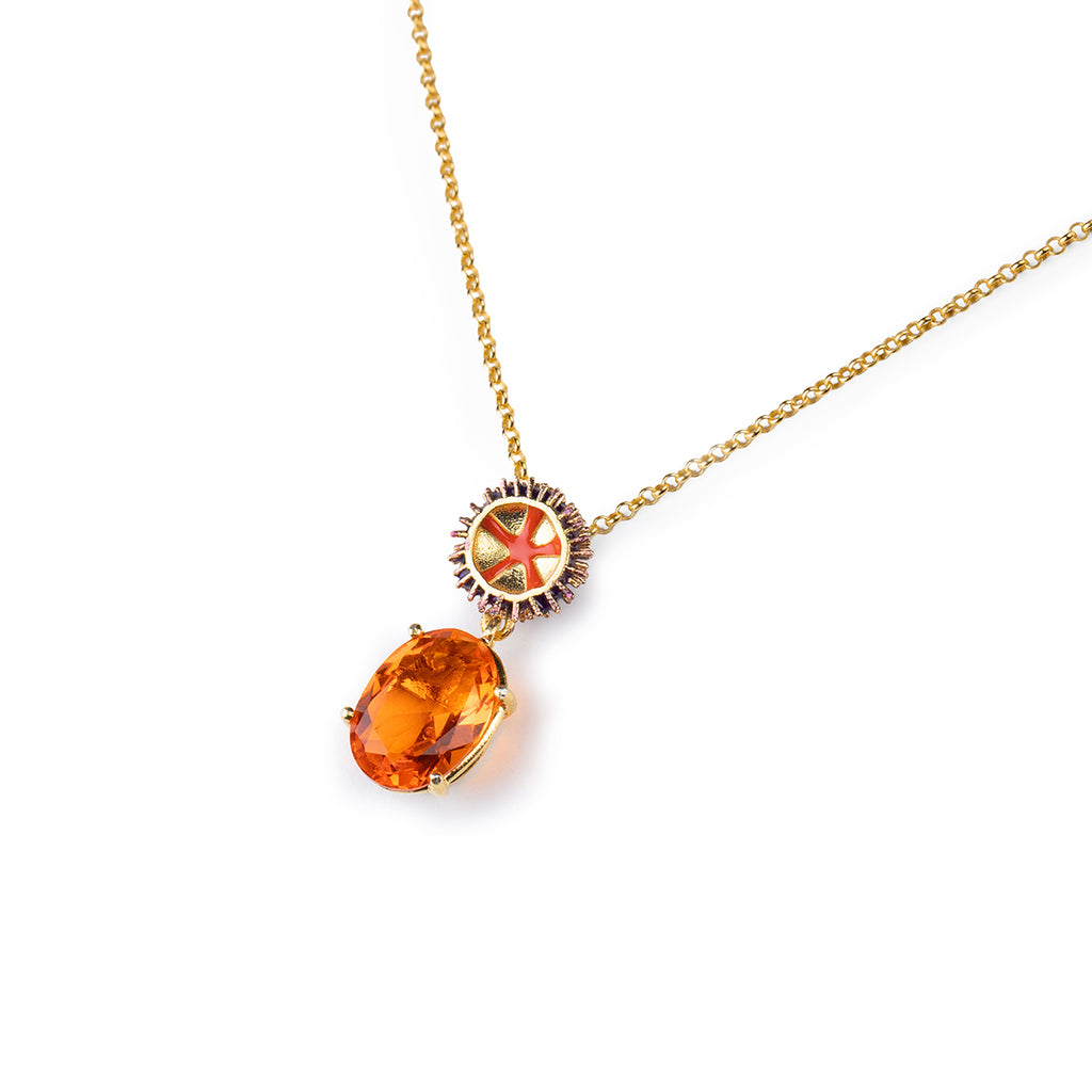 Collana donna Isola Bella Riccio Gemma in lega placcata oro e cristallo 60000241