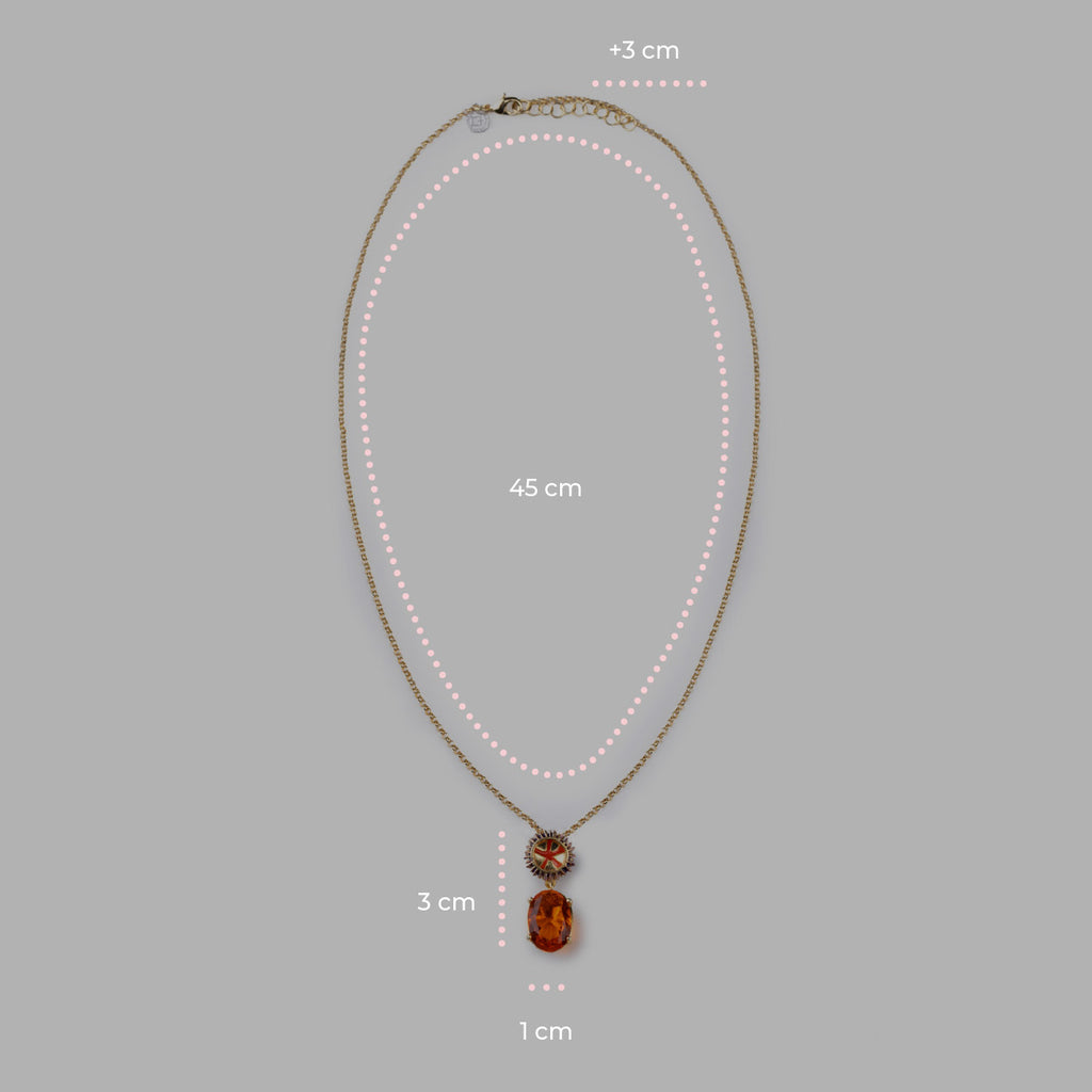 Collana donna Isola Bella Riccio Gemma in lega placcata oro e cristallo 60000241