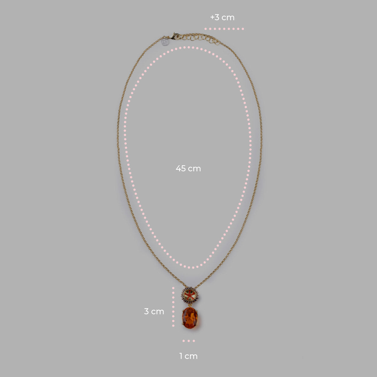 Collana donna Isola Bella Riccio Gemma in lega placcata oro e cristallo 60000241