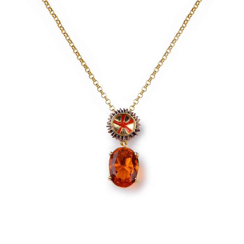 Collana donna Isola Bella Riccio Gemma in lega placcata oro e cristallo 60000241