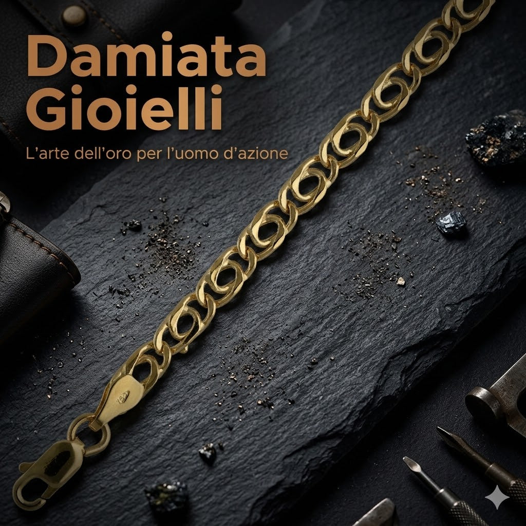 Bracciale a catena uomo Damiata Gioielli in oro giallo 650/7/102