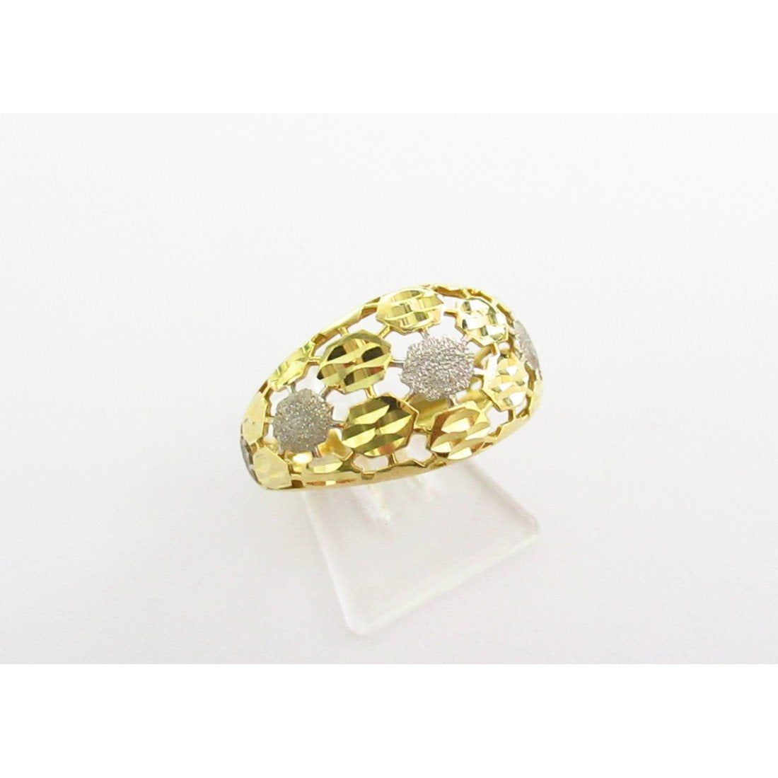 Anello fantasia donna Damiata Gioielli in oro bianco e giallo 651/102