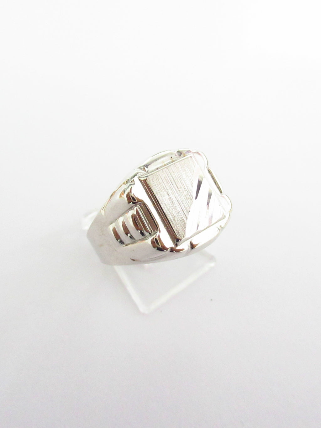 Anello uomo Damiata Gioielli in oro bianco 652/102/1