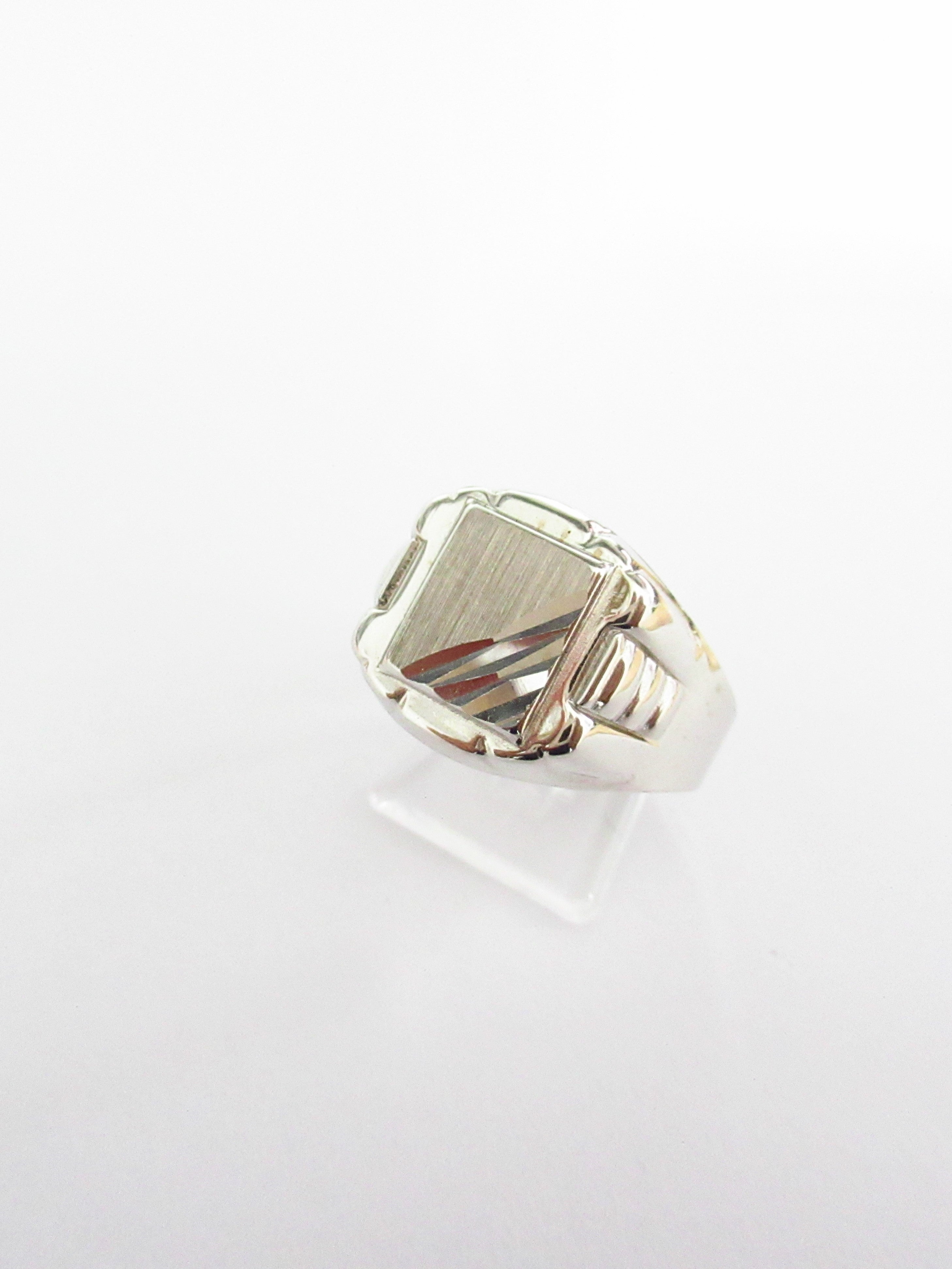 Anello uomo Damiata Gioielli in oro bianco 652/102/1