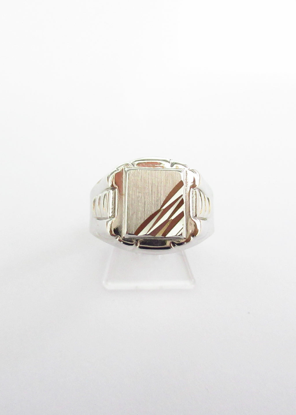 Anello uomo Damiata Gioielli in oro bianco 652/102/1