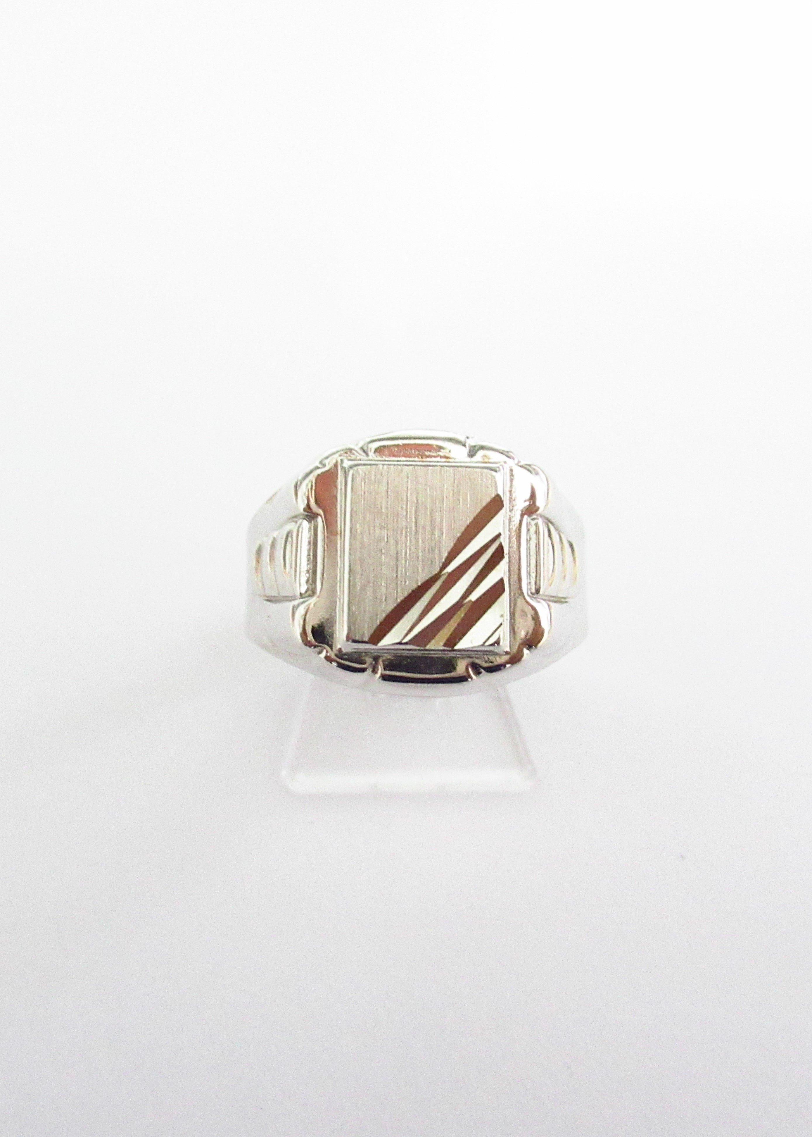 Anello uomo Damiata Gioielli in oro bianco 652/102/1