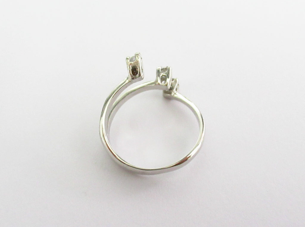 Anello trilogy donna Damiata Gioielli in oro bianco con zirconi 654/102/5