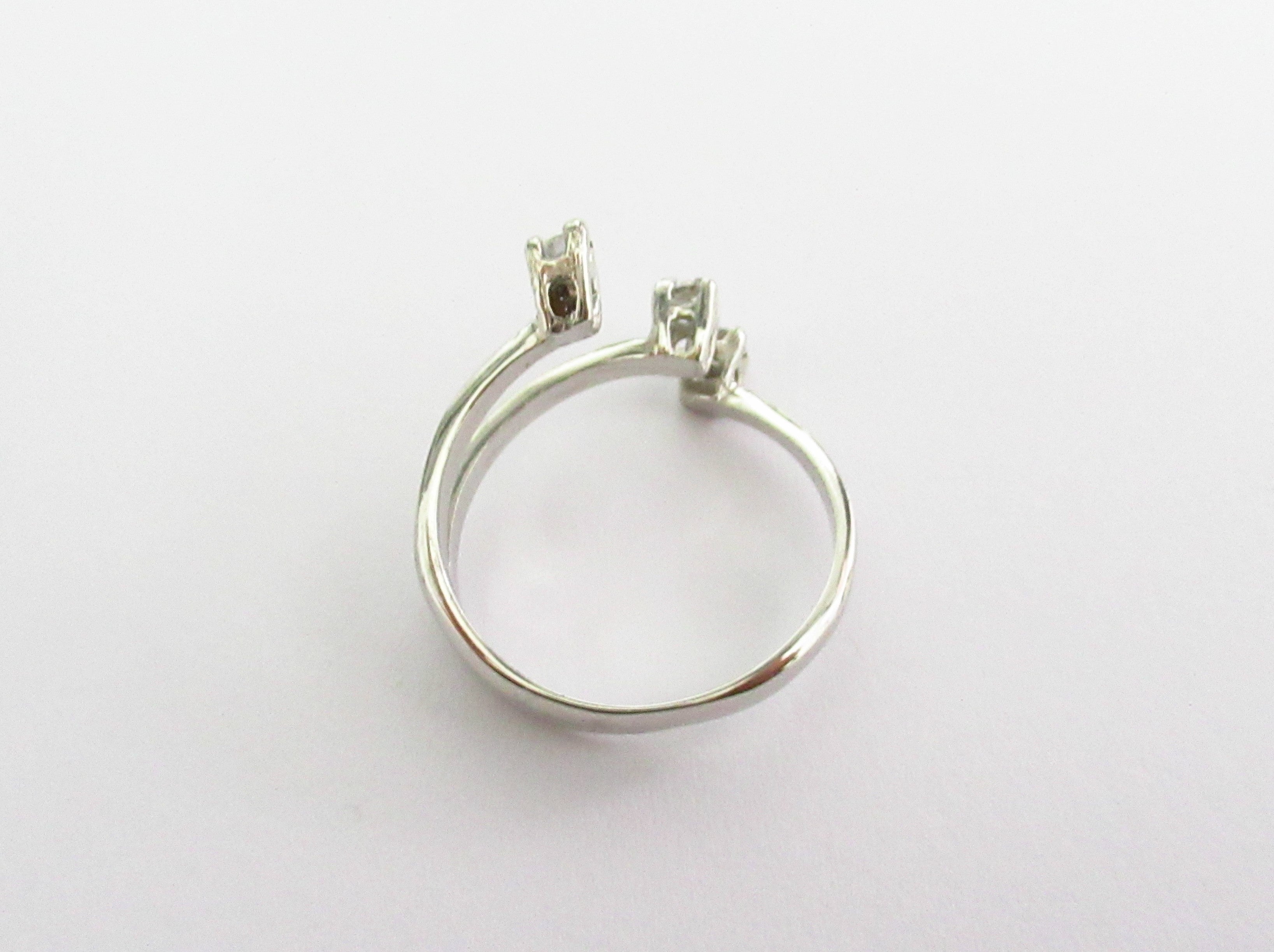 Anello trilogy donna Damiata Gioielli in oro bianco con zirconi 654/102/5
