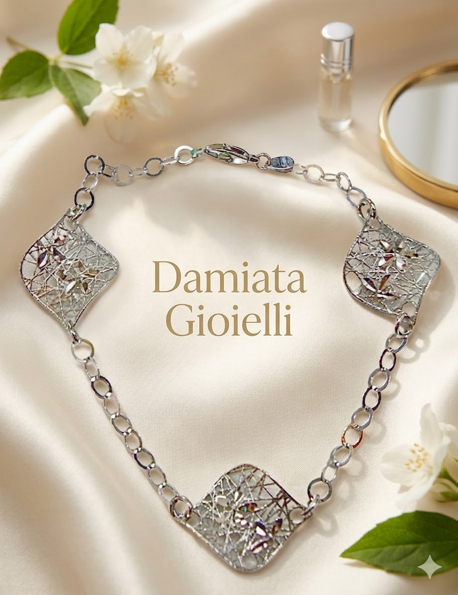 Bracciale donna in oro bianco con charm 654/102/1