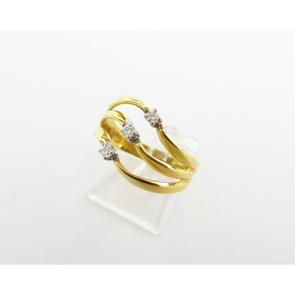 Anello trilogy donna Damiata Gioielli in oro giallo con zirconi 654/102/2