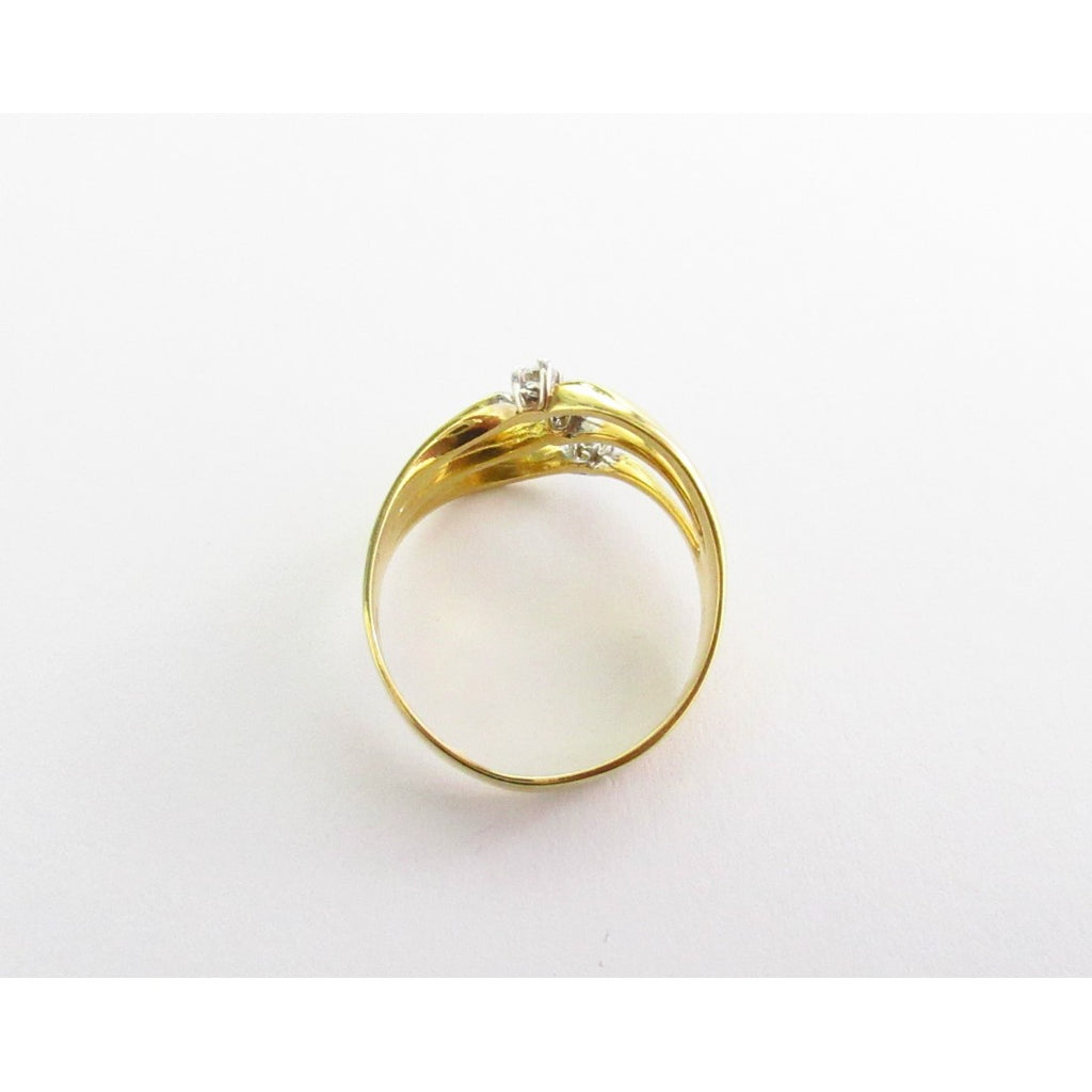 Anello trilogy donna Damiata Gioielli in oro giallo con zirconi 654/102/2