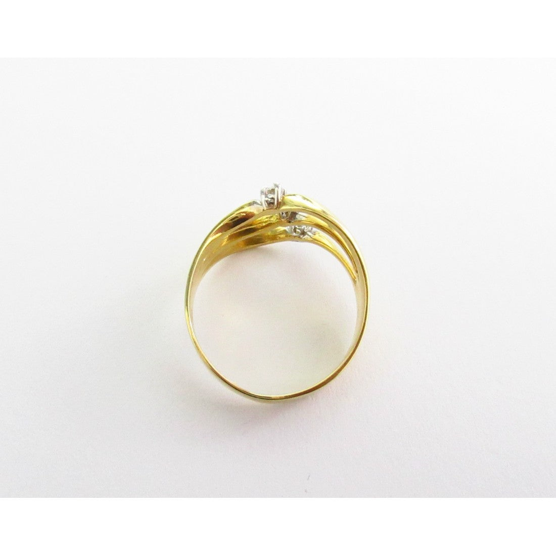 Anello trilogy donna Damiata Gioielli in oro giallo con zirconi 654/102/2