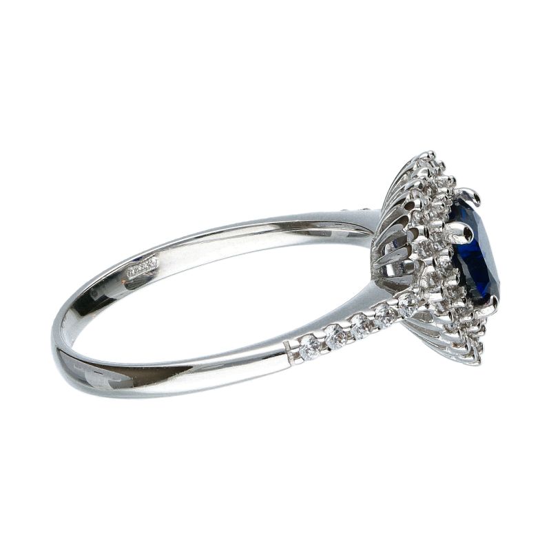 Anello a cuore donna Damiata Gioielli in oro bianco e zirconi 657/6/102/1