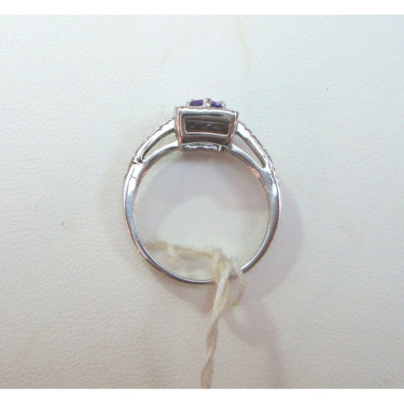 Anello fantasia donna Damiata Gioielli in oro bianco con quarzo e zirconi 658/102/4
