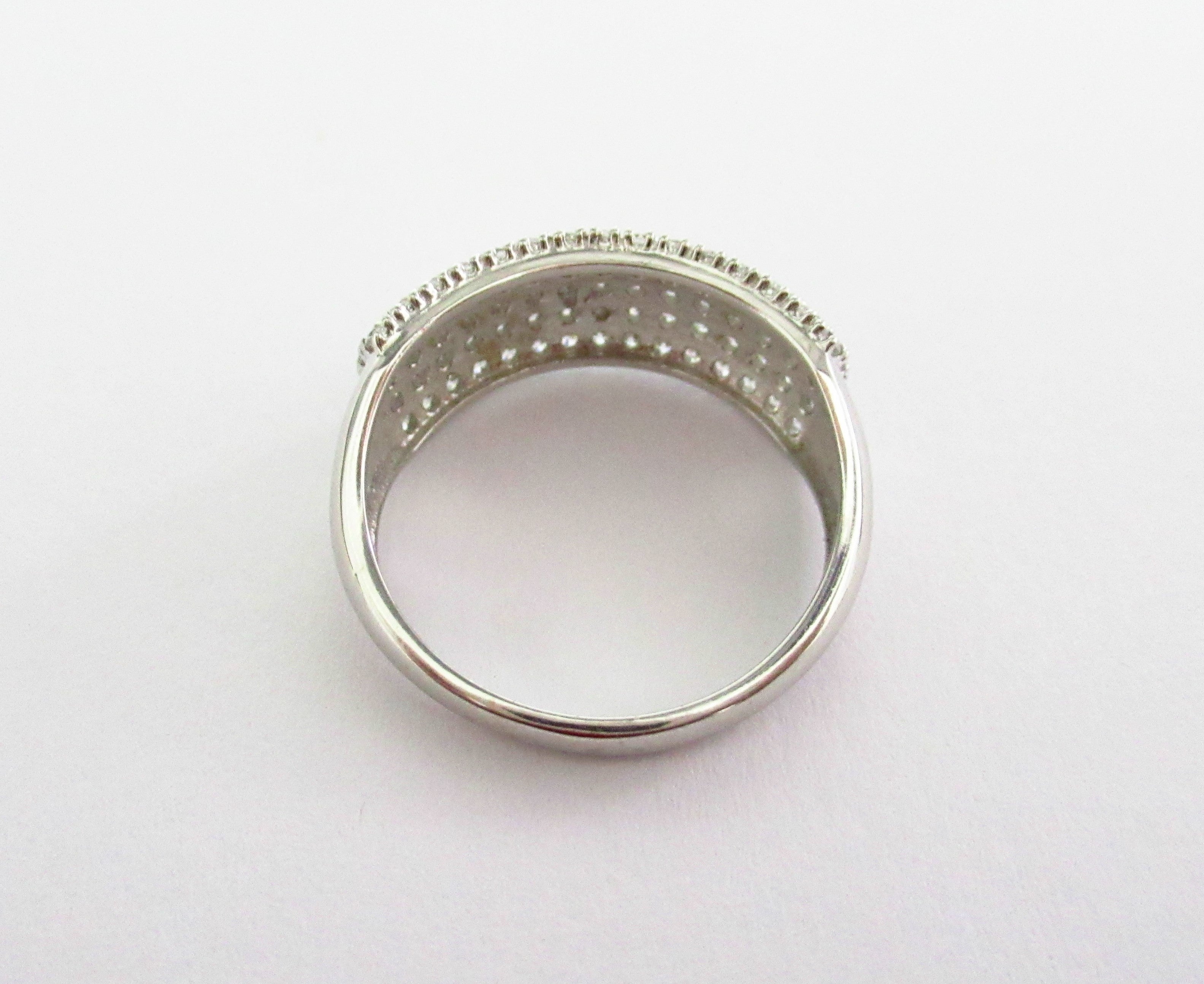 Anello fantasia donna Damiata Gioielli in oro bianco e zirconi 658/102/6