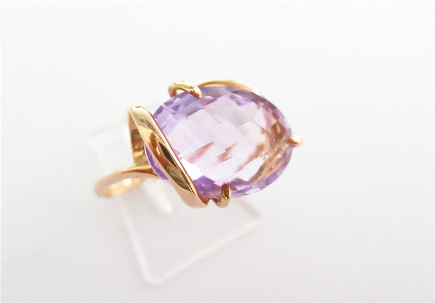 Anello fantasia donna Damiata Gioielli in oro rosa e quarzo 658/102/5