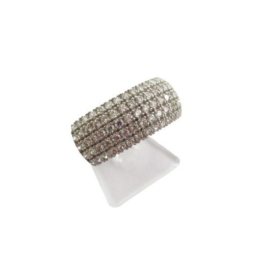 Anello fantasia donna Damiata Gioielli in oro bianco e zirconi 658/102/6