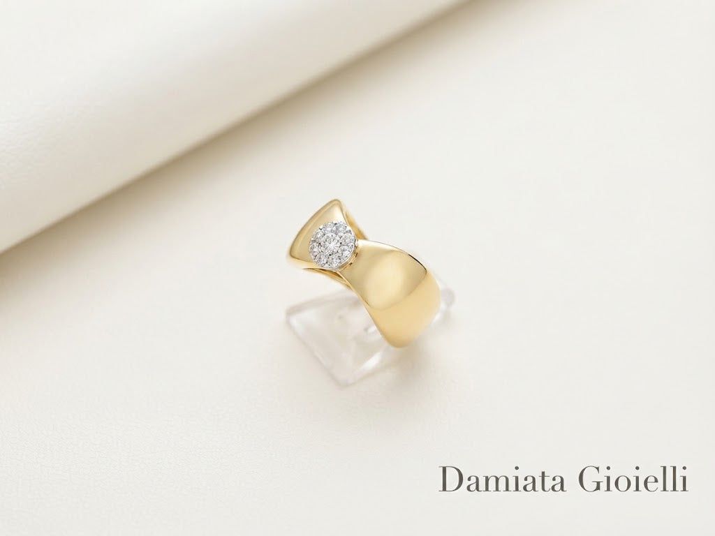 Anello fantasia donna Recarlo in oro giallo e bianco con diamanti ref. 68796