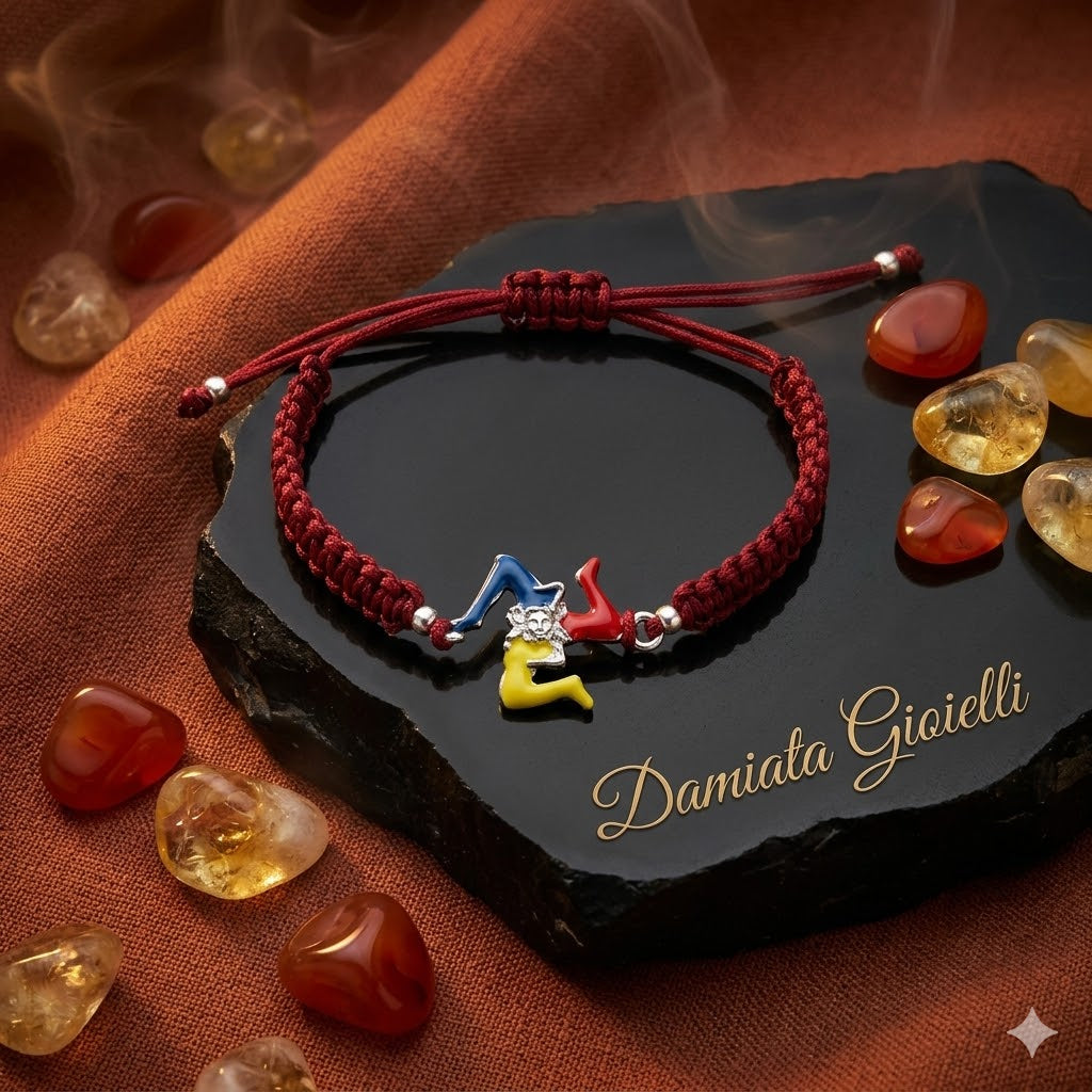 Bracciale unisex Fantasy Coral in cordoncino e argento smaltato 715