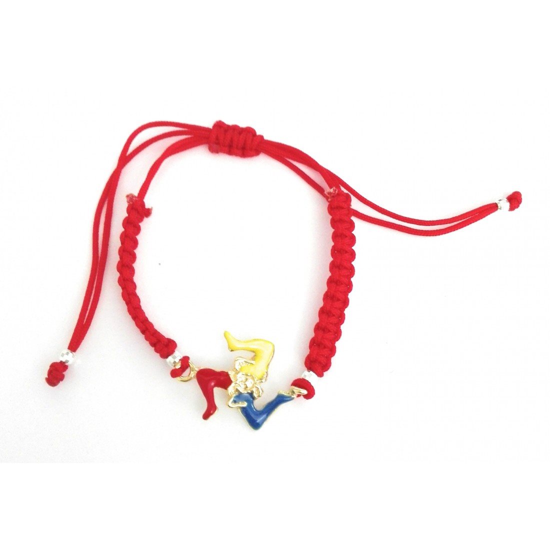 Bracciale unisex Fantasy Coral in cordoncino e argento smaltato 721