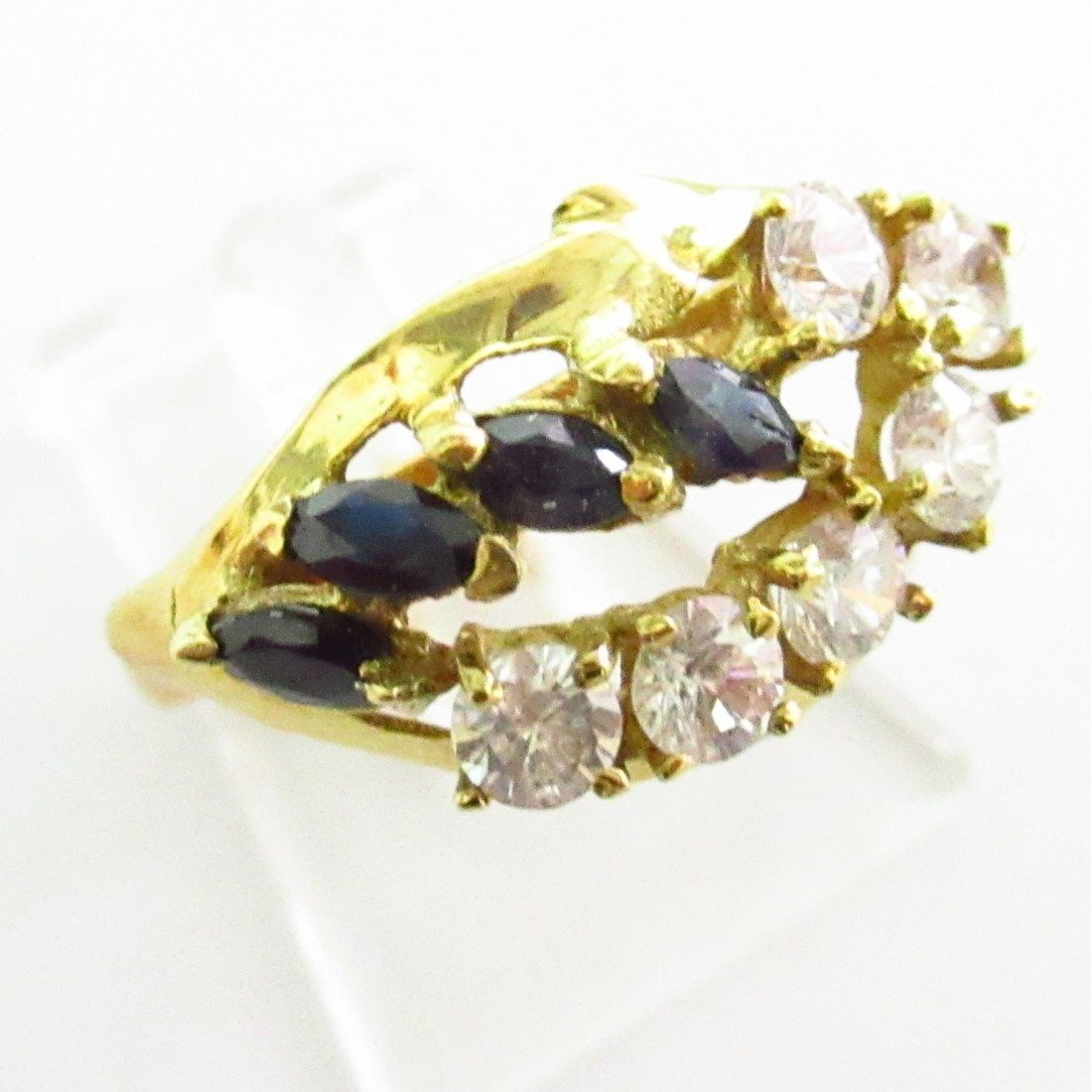 Anello fantasia donna Damiata Gioielli in oro giallo con zirconi 740/102