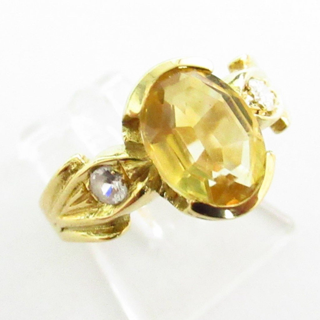 Anello fantasia donna Damiata Gioielli in oro giallo con quarzo e zirconi 760/102/2