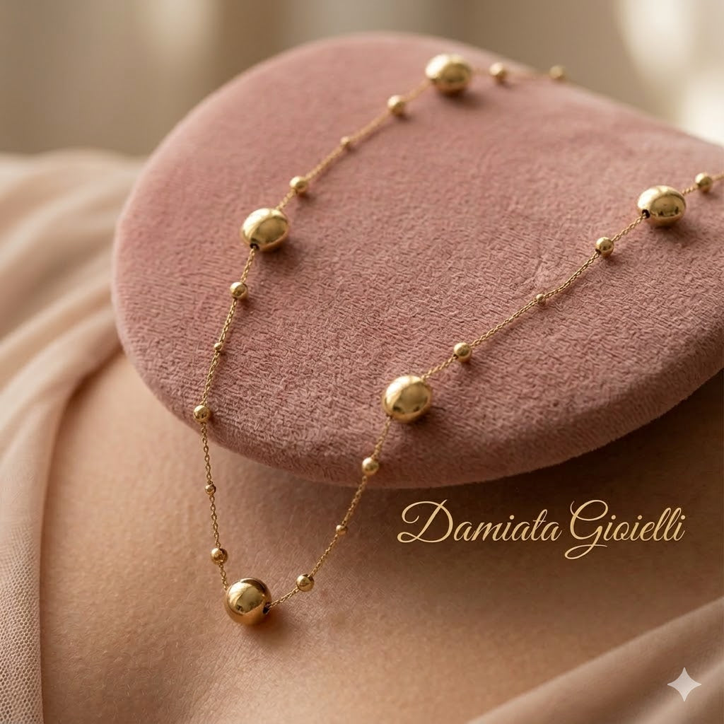 Collana con boule donna Damiata Gioielli in oro giallo 762/7/102