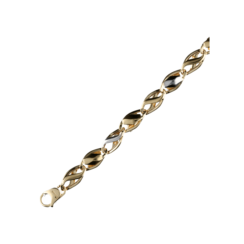 Bracciale a catena uomo Damiata Gioielli in oro giallo e bianco 764/6/102