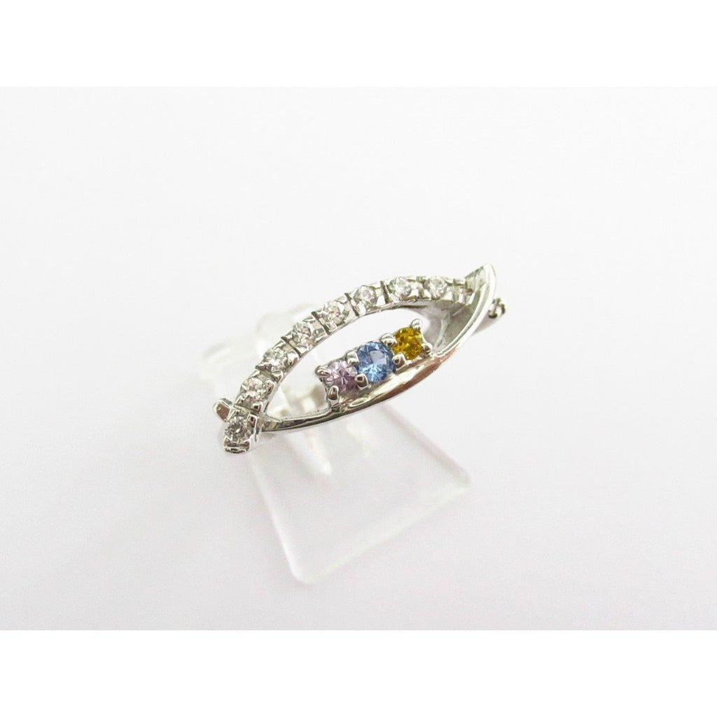 Anello fantasia donna Damiata Gioielli in oro bianco e zirconi 765/102