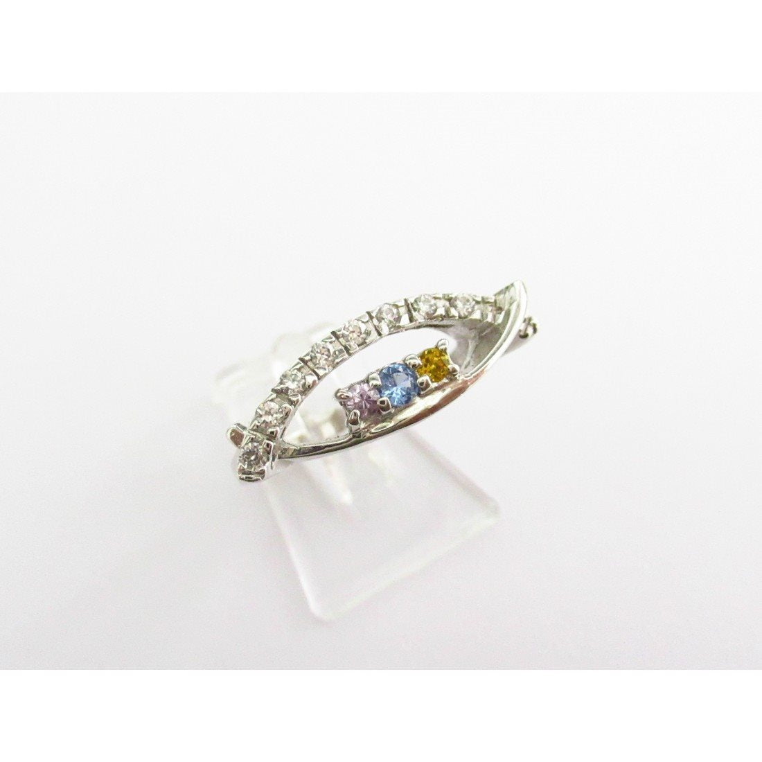Anello fantasia donna Damiata Gioielli in oro bianco e zirconi 765/102