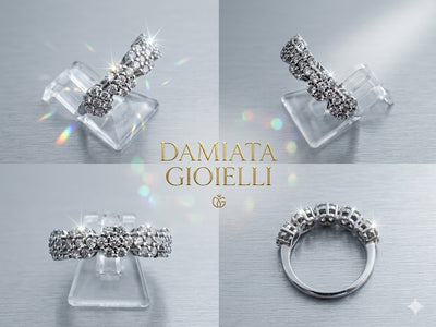 Anello donna Damiata Gioielli in oro bianco e zirconi 767/102