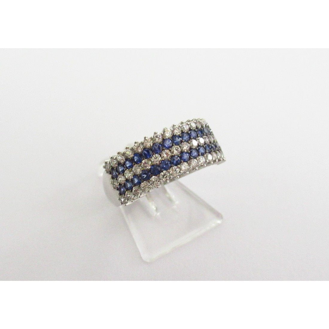 Anello a fascia donna Damiata Gioielli in oro bianco e zirconi 768/102