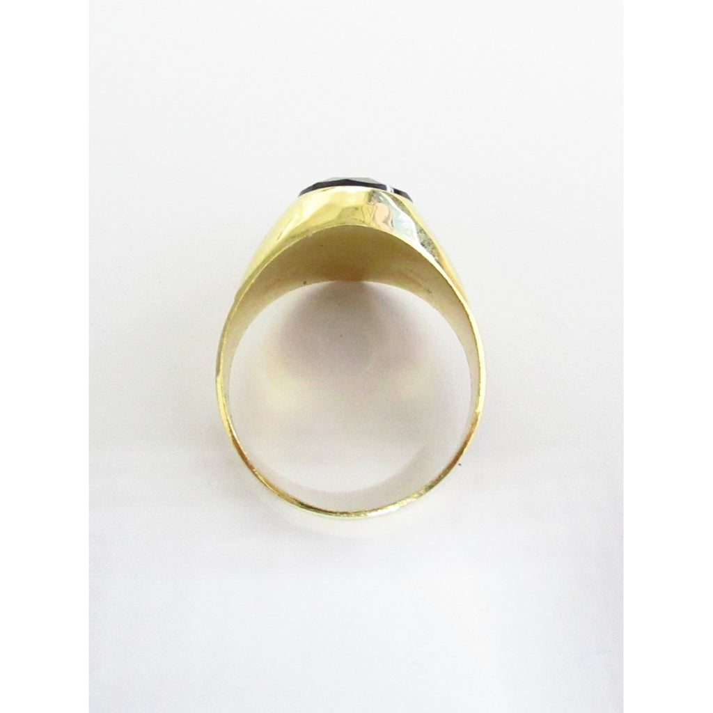 Anello uomo Damiata Gioielli in oro giallo e quarzo 768/102/3