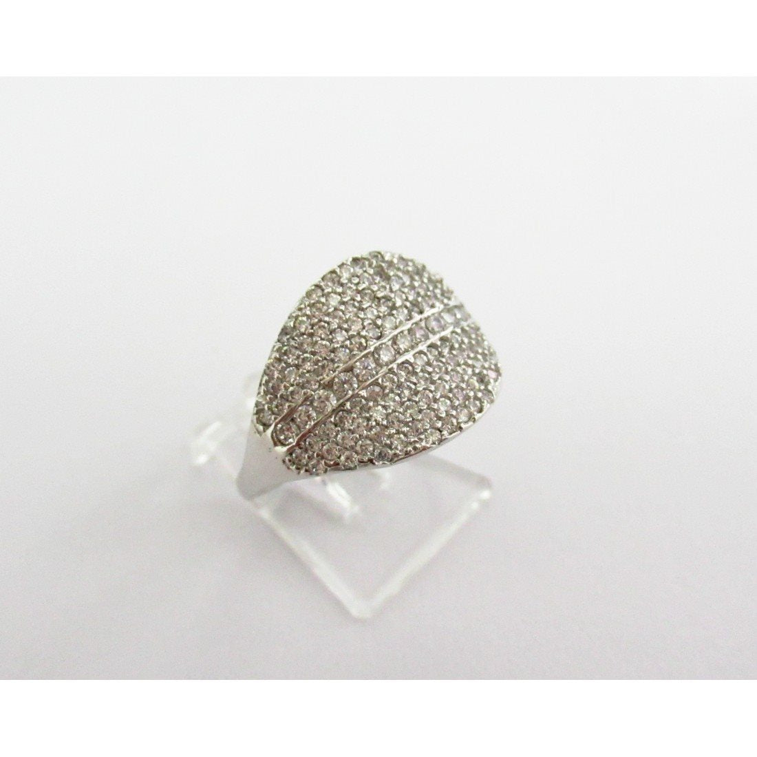 Anello fantasia donna Damiata Gioielli in oro bianco e zirconi 768/102/4