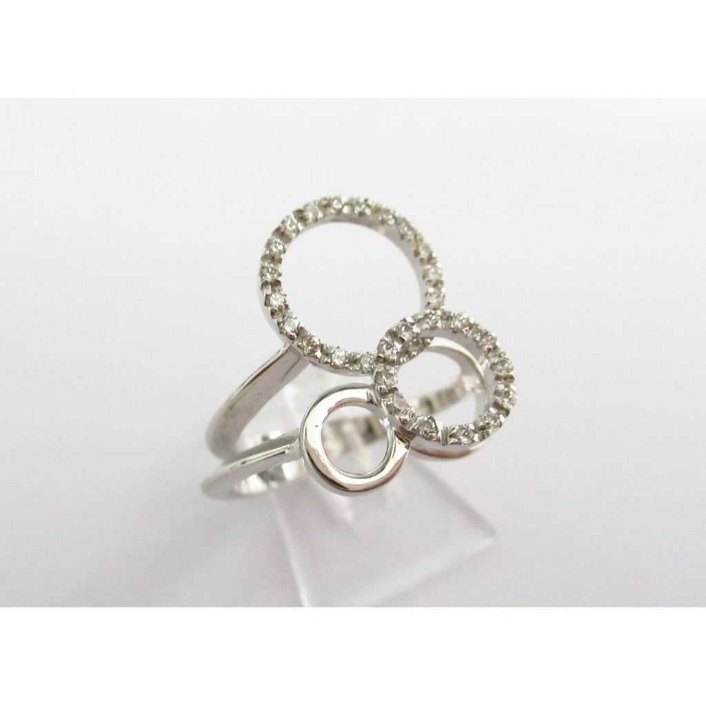 Anello fantasia donna Damiata Gioielli in oro bianco e zirconi 768/102/5