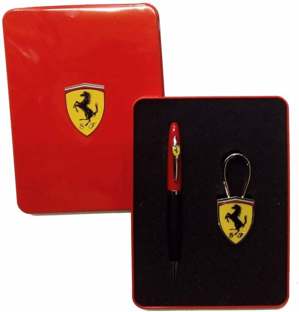 Set penna e portachiavi uomo Scuderia Ferrari in acciaio 78839