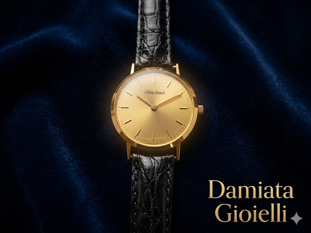 Orologio solo tempo uomo Philip Watch in oro giallo e pelle 8051552651