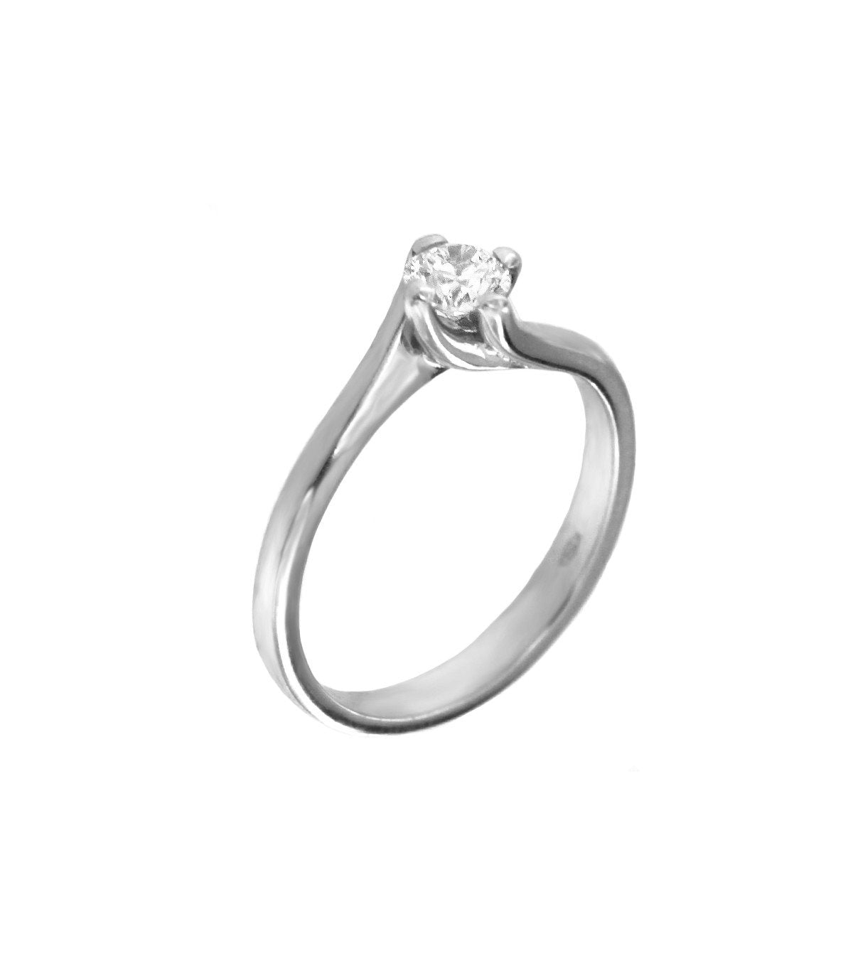 Anello solitario donna Lucciole Gioielli in oro bianco e diamante 8120SSL006