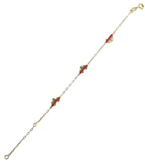 Bracciale con automobili bambino Damiata Gioielli in oro giallo smaltato 819/8/102