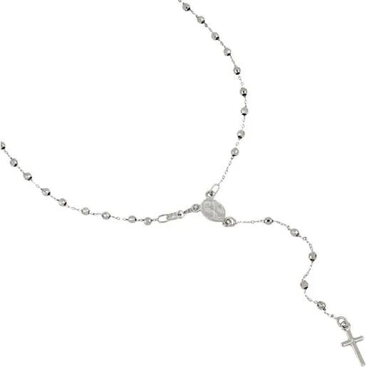 Collana rosario unisex Damiata Gioielli in oro bianco 838/8/102/1
