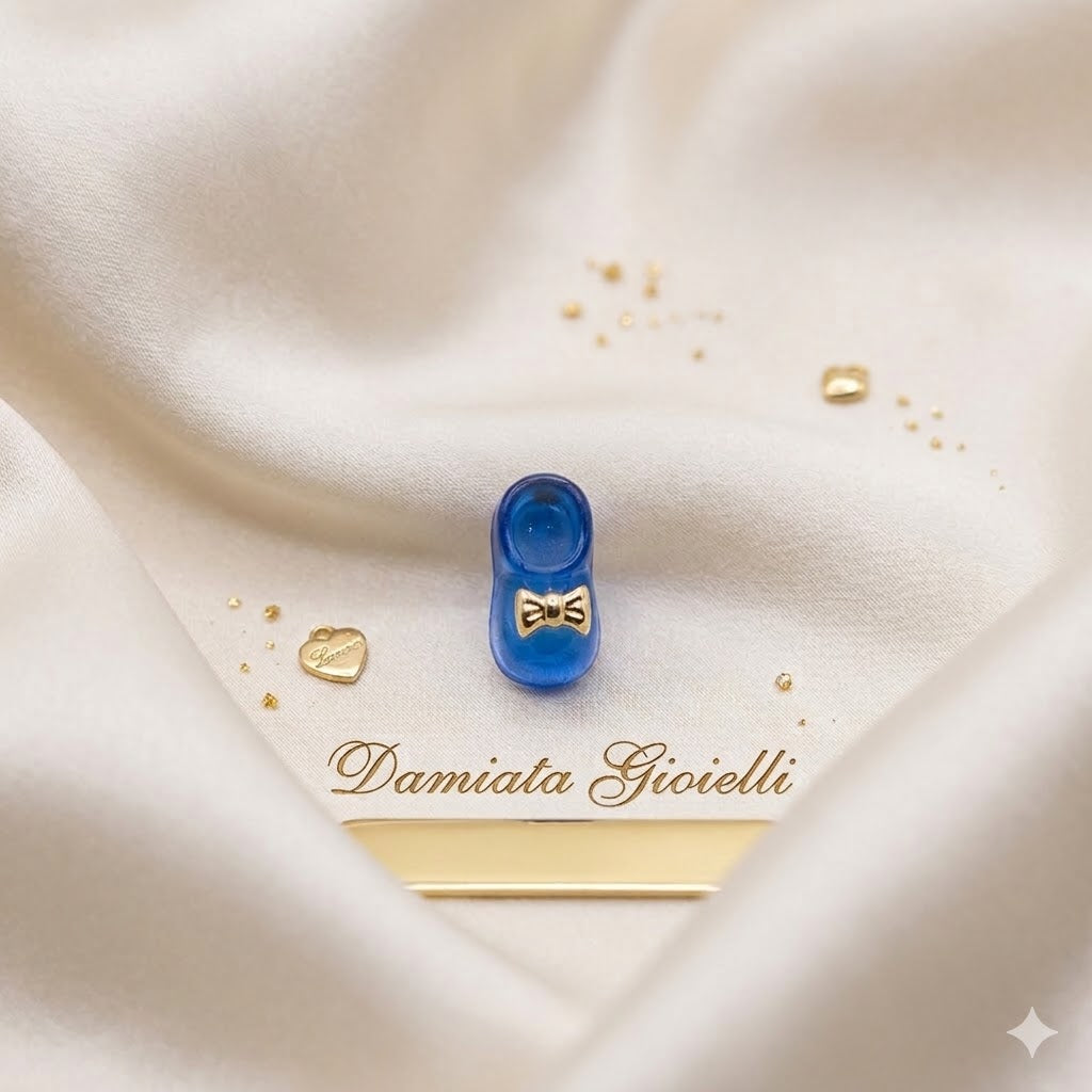 Ciondolo a scarpa donna Damiata Gioielli in oro giallo con cristallo 840/102