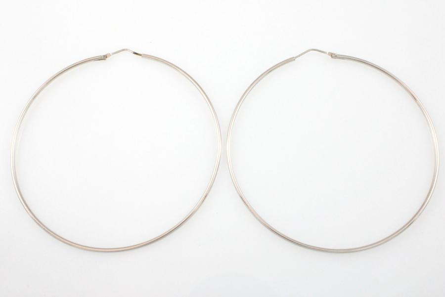 Orecchini a cerchio donna Damiata Gioielli in oro bianco 853/8/102