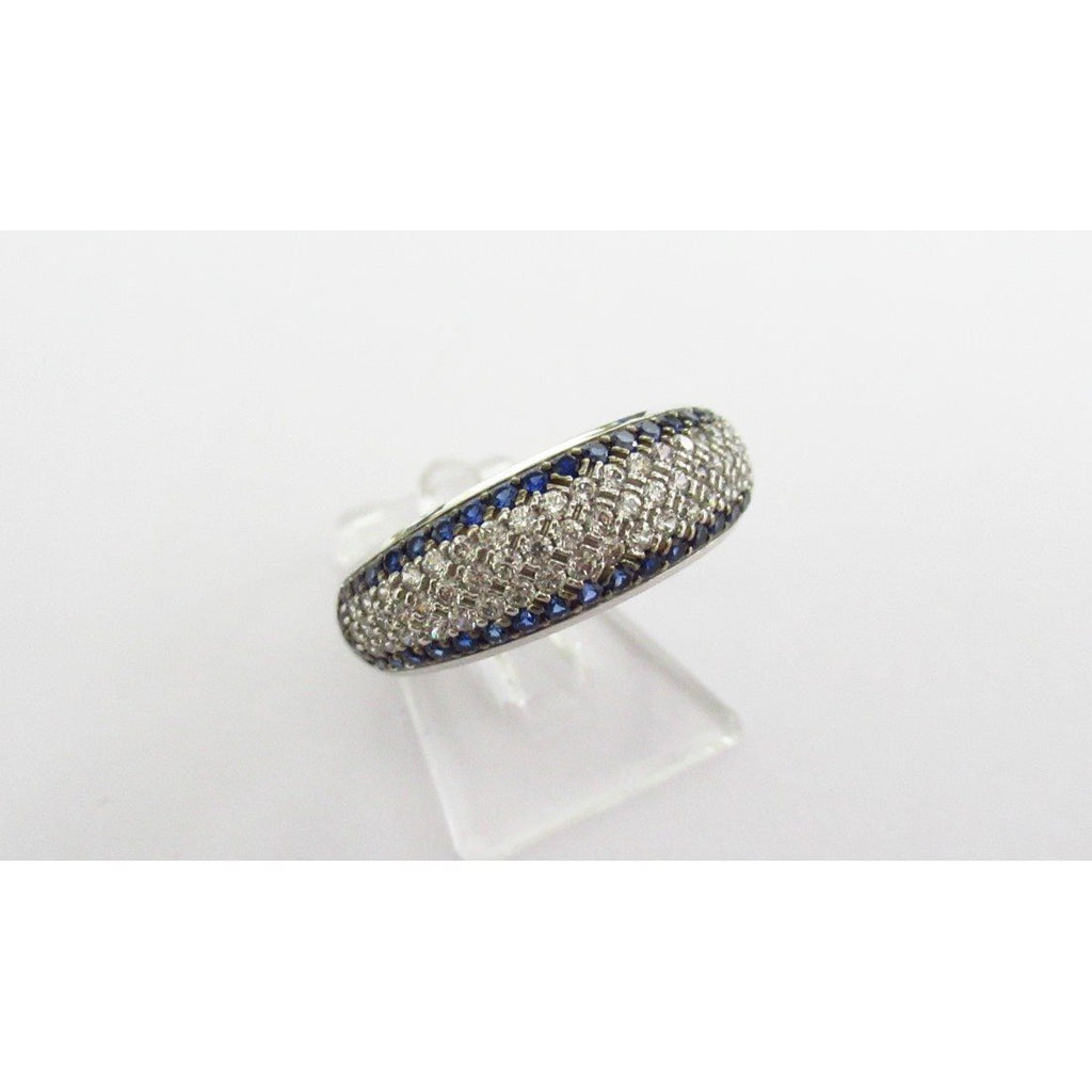 Anello a fascia donna Damiata Gioielli in oro bianco e zirconi 867/8/102