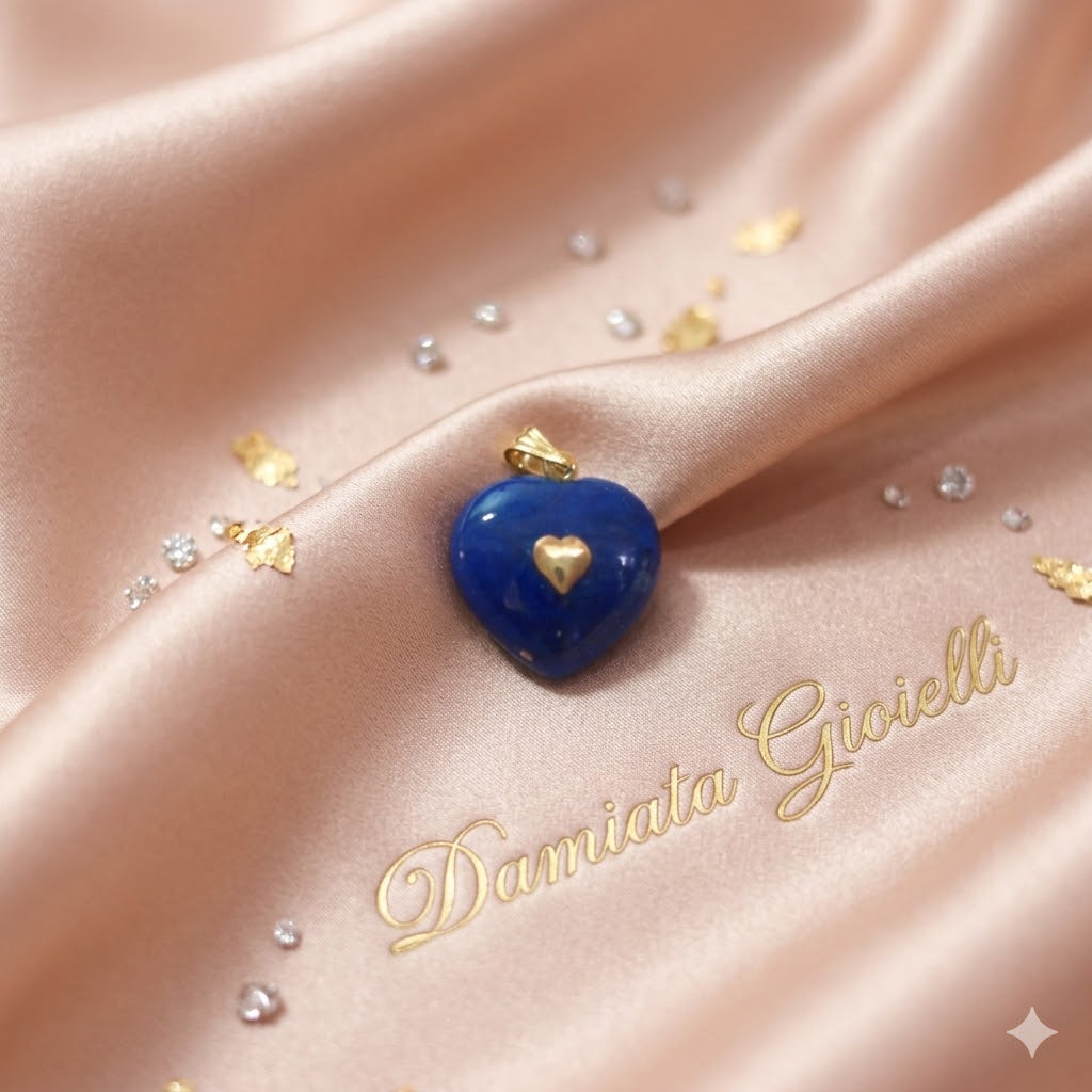 Ciondolo a cuore donna Damiata Gioielli in oro giallo con cristallo 940/102