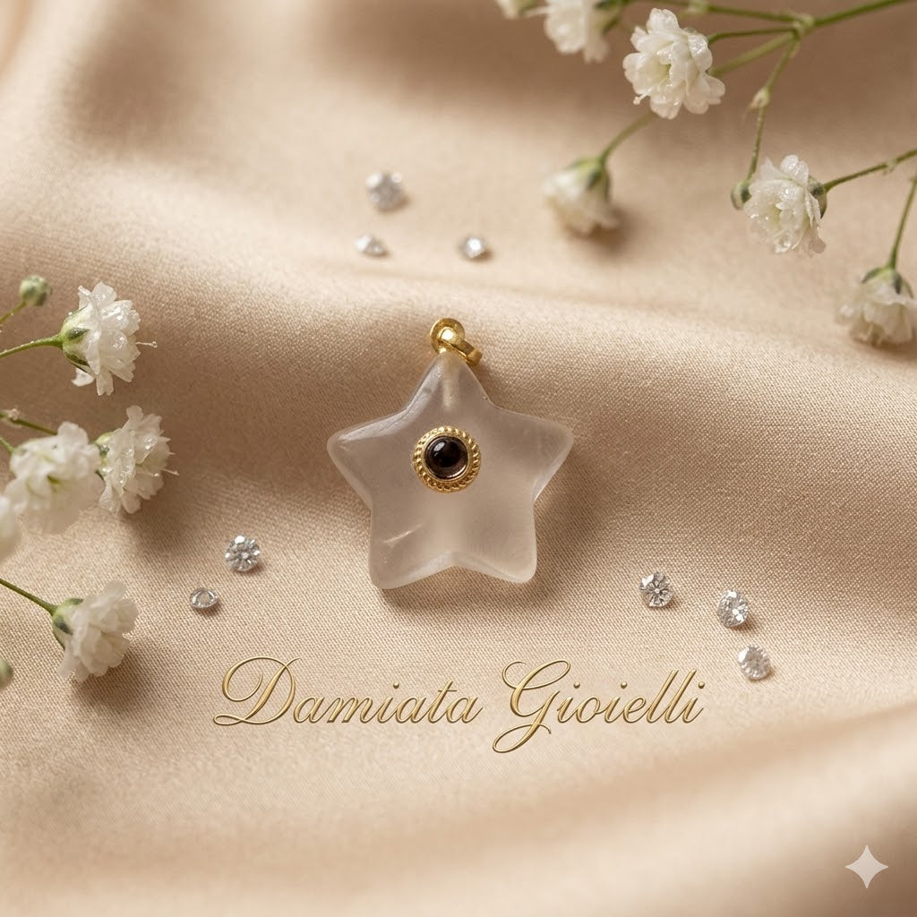 Ciondolo a stella donna Damiata Gioielli in oro giallo con cristallo 98/102/2