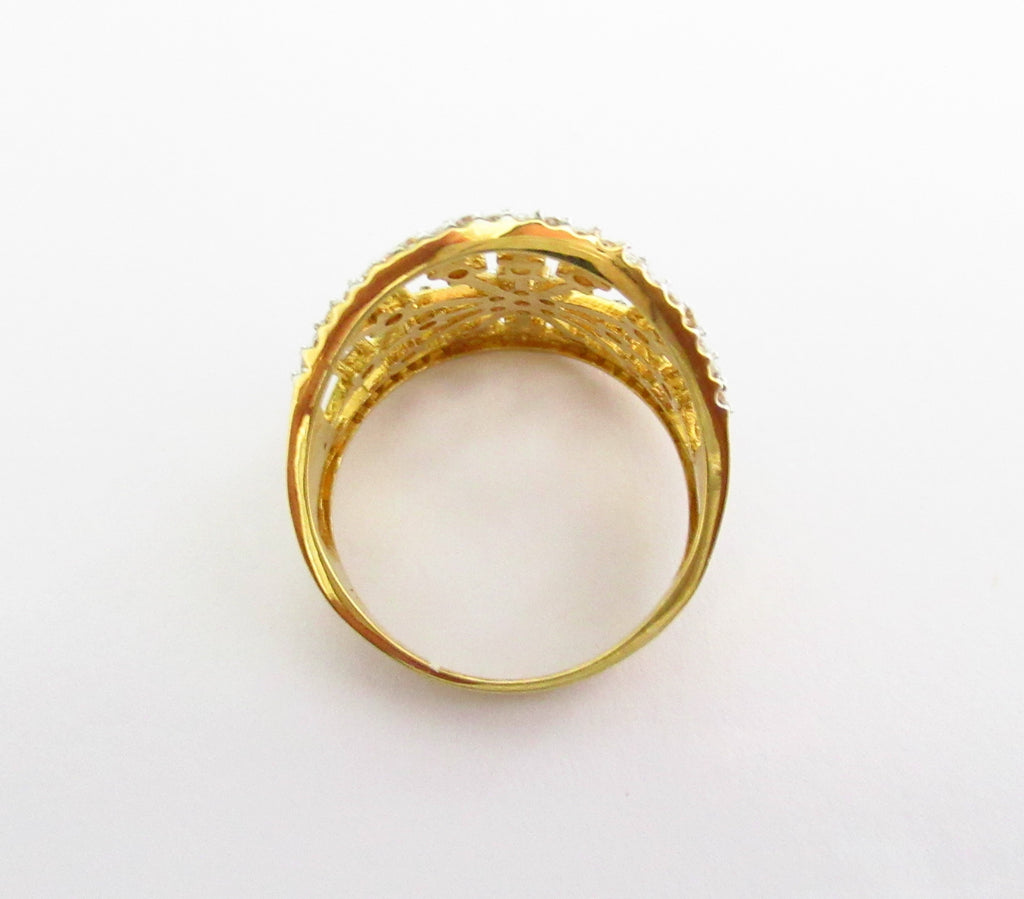 Anello fantasia donna Damiata Gioielli in oro giallo e zirconi 982/102/2