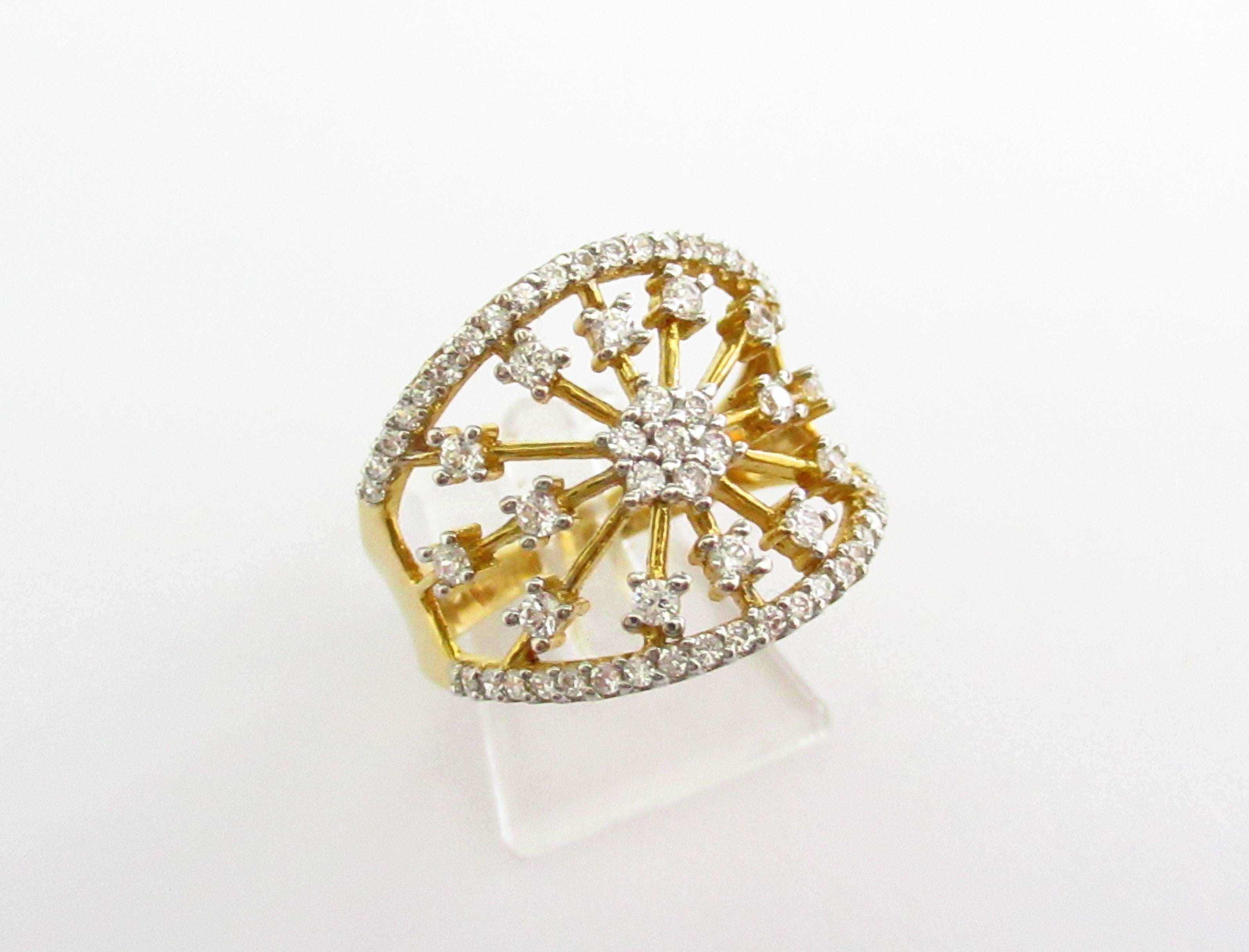 Anello fantasia donna Damiata Gioielli in oro giallo e zirconi 982/102/2